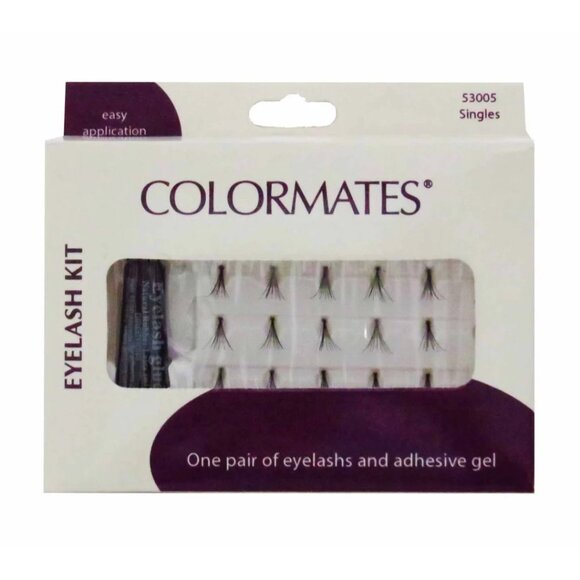 Colormates Eyelash Kit Singles Fills False Lashes Adhesive Gel Easy Application - Picture 3 of 8